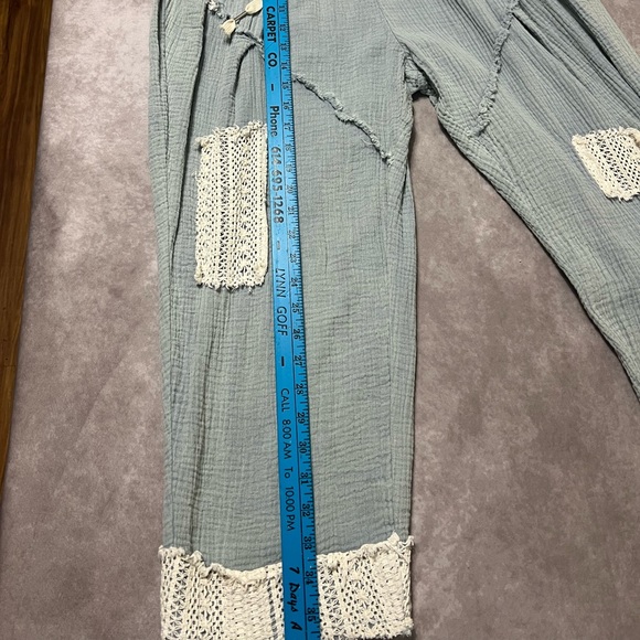 POL Teal Pants with Cream Lace Accents - Picture 6 of 8